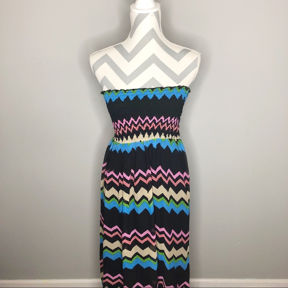 Colorful Chevron Maxi Dress